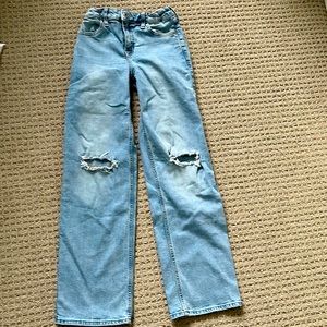 Kids Abercrombie high rise wide leg jeans